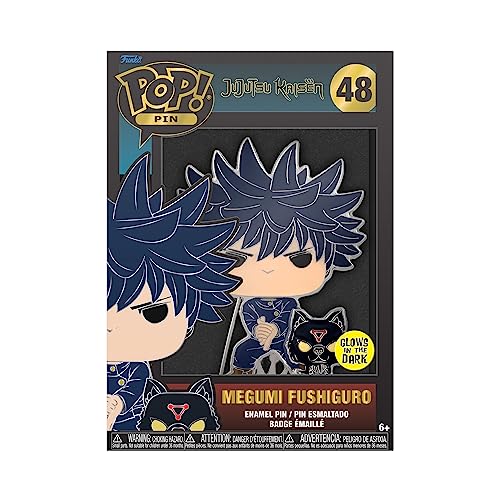 Funko Pop! Large Enamel Pin ANIME: Jujutsu Kaisen -Megumi Fushiguro Emaille-Nadeln - Niedliche Brosche Zum Sammeln - Für Rucksäcke & Taschen - Geschenkidee - Offizielle Handelswaren von Funko