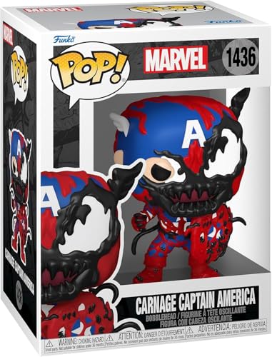 Funko Pop! Marvel: Carnageized - Captain America - Marvel Comics - Vinyl-Sammelfigur - Geschenkidee - Offizielle Handelswaren - Spielzeug Für Kinder und Erwachsene - Comic Books Fans Funko Pop! Marvel: Carnageized - Captain America - Marvel Comics - Vinyl-Sammelfigur - Geschenkidee - Offizielle Handelswaren - Spielzeug Für Kinder und Erwachsene - Comic Books Fans von Funko