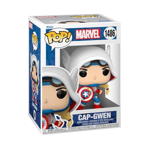 Funko Pop! Marvel: SGGV - Captain Capt. America Gwen Gwen - Marvel Comics- Vinyl-Sammelfigur - Geschenkidee - Offizielle Handelswaren - Spielzeug Für Kinder und Erwachsene - Comic Books Fans von Funko