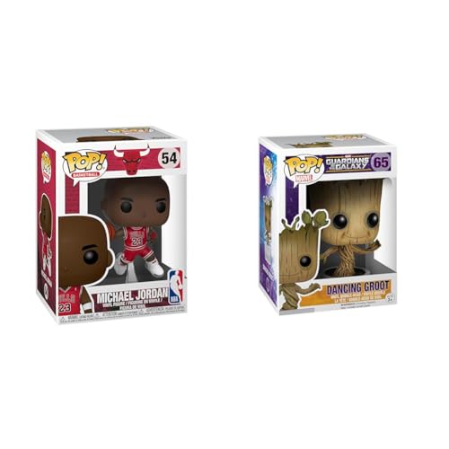 Funko Pop! NBA: Bulls - Michael Jordan - Vinyl-Sammelfigur & Pop! Marvel: Guardians of The Galaxy - Dancing Groot Funko Pop! NBA: Bulls - Michael Jordan - Vinyl-Sammelfigur & Pop! Marvel: Guardians of The Galaxy - Dancing Groot von Funko
