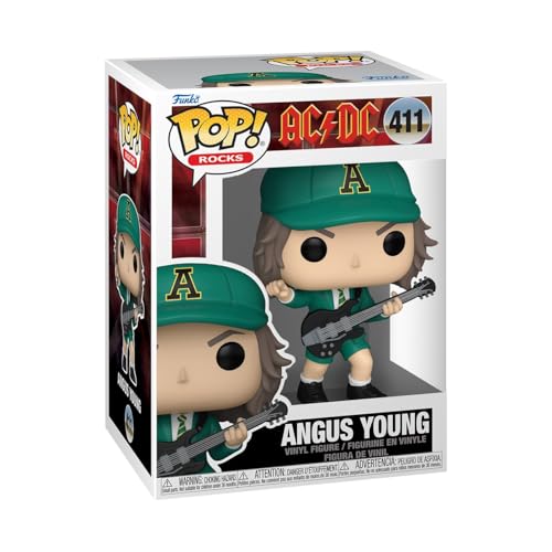 Funko Pop! Rocks: AC/DC - Angus Young - (Green) - Vinyl-Sammelfigur - Geschenkidee - Offizielle Handelswaren - Spielzeug Für Kinder und Erwachsene - Music Fans - Modellfigur Für Sammler und Display von Funko