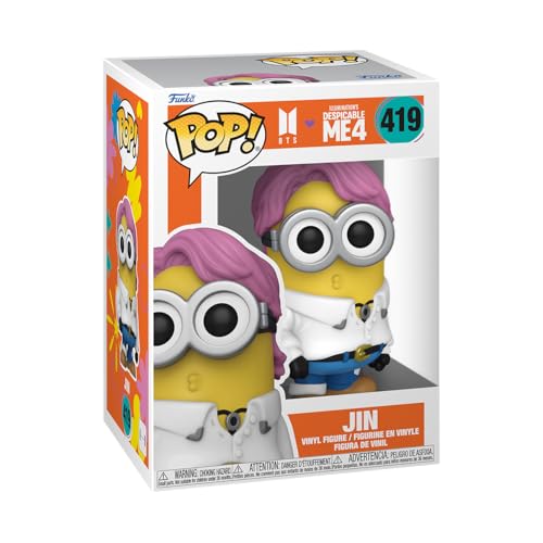 Funko Pop! Rocks: Minions X BTS - Jin - BTS + Minions - Vinyl-Sammelfigur - Geschenkidee - Offizielle Handelswaren - Spielzeug Für Kinder und Erwachsene - Movies, Music Fans - Modellfigur Für Sammler von Funko