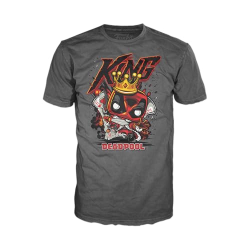 Funko Pop! Tee: Deadpool - King Deadpool - XL - T-Shirt - Kleidung - Geschenkidee - Kurzärmeliges Top Für Erwachsene Männer und Frauen - Offizielle Handelswaren - Movies Fans Funko Pop! Tee: Deadpool - King Deadpool - XL - T-Shirt - Kleidung - Geschenkidee - Kurzärmeliges Top Für Erwachsene Männer und Frauen - Offizielle Handelswaren - Movies Fans von Funko