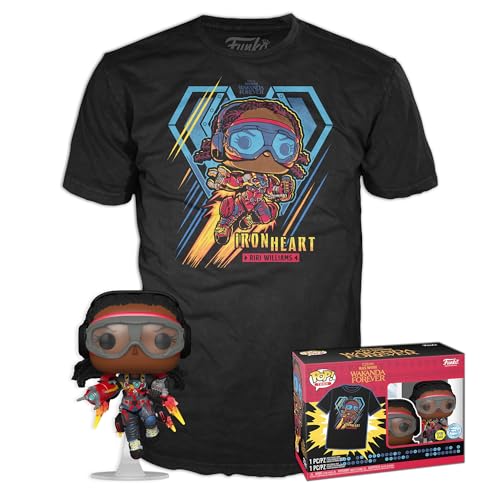 Funko Pop! & Tee: Black Panther Wakanda Forever - Ironheart MK1 - Leuchtet Im Dunkeln - Medium - T-Shirt - Kleidung mit Vinyl-Sammelfigur - Geschenkidee - Spielzeug und Kurzärmeliges Top Männer Funko Pop! & Tee: Black Panther Wakanda Forever - Ironheart MK1 - Leuchtet Im Dunkeln - Medium - T-Shirt - Kleidung mit Vinyl-Sammelfigur - Geschenkidee - Spielzeug und Kurzärmeliges Top Männer von Funko