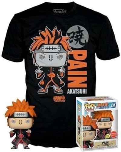 Funko Pop! & Tee: Naruto - Pain - (PU/GW) - XL - T-Shirt - Kleidung mit Vinyl-Sammelfigur - Geschenkidee - Spielzeug und Kurzärmeliges Top Für Erwachsene Männer und Frauen - Offizielle Handelswaren von Funko