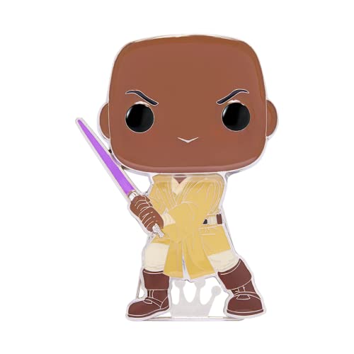 Funko Pop! Large Enamel Pin Star Wars: Mace Windu Emaille-Nadeln - Niedliche Brosche Zum Sammeln - Für Rucksäcke & Taschen - Geschenkidee - Offizielle Handelswaren - Movies Fans von Funko