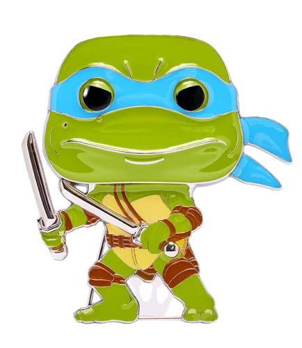 Funko Pop! Large Enamel Pin Teenage Mutant Ninja Turtles (TMNT) : Leonardo Emaille-Nadeln - Niedliche Brosche Zum Sammeln - Für Rucksäcke & Taschen - Geschenkidee - Offizielle Handelswaren von Funko