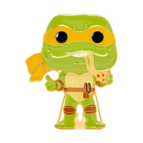 Funko Pop! Large Enamel Pin Teenage Mutant Ninja Turtles (TMNT) : Michelangelo Emaille-Nadeln - Niedliche Brosche Zum Sammeln - Für Rucksäcke & Taschen - Geschenkidee - Offizielle Handelswaren von Funko