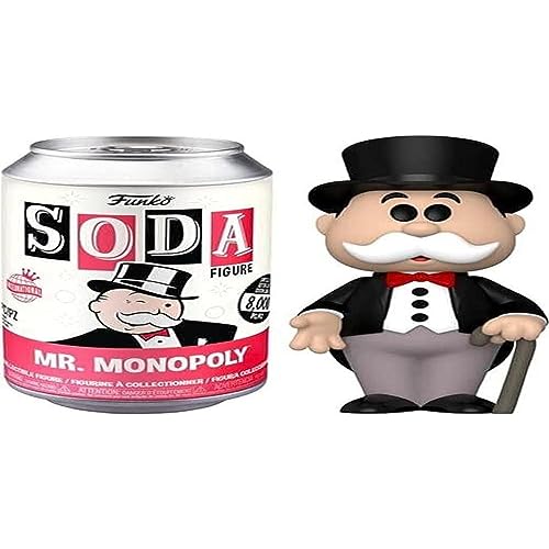 Funko Vinyl SODA, Monopoly, Mr. Monopoly, Grün, 1/6 Chance auf seltene Verfolgungsjagd-Variante, Sammelfigur, Geschenkidee, Offizielle Merchandise, Spiele-Fans von Funko