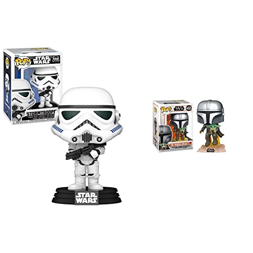 Funko: POP Star Wars: SWNC - Stormtrooper & Pop! Star Wars: The Mandalorian - Mando Flying w/Jet Pack von Funko