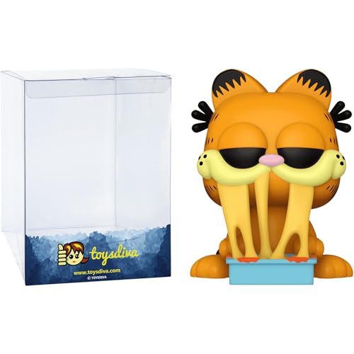 Garfiel d with Lasagne - P o p ! Comics Vinyl Figurine Bundle with 1 Compatible Graphic Protector (039-80161 - B) von Funko