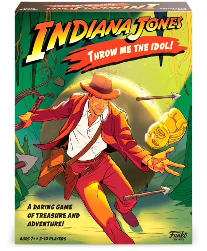 Funko Games Indiana Jones Throw Me The Idol Game - Raiders of The Lost Ark - Light Strategy Board Game for Children & Adults (Ages 10+) - 2-4 Players - Vinyl-Sammelfigur - Geschenkidee von Funko
