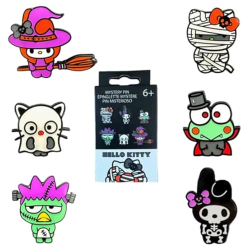 Loungefly Funko - Hello Kitty - Halloween - Blind Box Enamel Pin - Hello Kitty - Blind Box Emaille-Nadeln - Niedliche Brosche Zum Sammeln - Für Rucksäcke & Taschen - Geschenkidee - Cartoons Fans von Funko