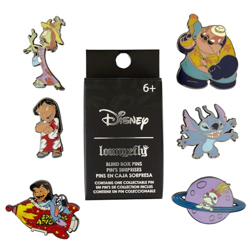 Loungefly Disney Lilo & Stich - Space Adventures - Blind Enamel Pin Purchase - Lilo and Stitch Emaille-Nadeln - Niedliche Brosche Zum Sammeln - Für Rucksäcke & Taschen - Geschenkidee - Movies Fans von Funko