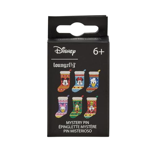 Loungefly - Walt Disney - Mickey Mouse And Friends Christmas Stocking - Blind Purchase Enamel Pin - Mickey Mouse - Blind Box Emaille-Nadeln - Niedliche Brosche Zum Sammeln - Für Rucksäcke & Taschen von Funko
