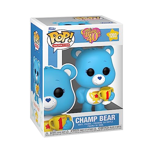 Funko Pop! Animation: CB40- Champ Bear - Beflockt CH - Care Bears - Vinyl-Sammelfigur - Geschenkidee - Offizielle Handelswaren - Spielzeug Für Kinder und Erwachsene - TV Fans von Funko