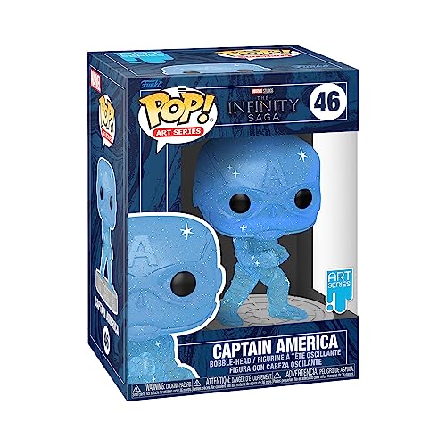 Funko Pop! Artist Series: Marvel Infinity Saga - Object - Cap America - Blau - Vinyl-Sammelfigur Inklusive Premium-Kunststoffschutz-Box - Geschenkidee - Offizielle Handelswaren von Funko