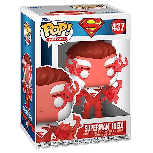 Funko Pop! Heroes: DC - Superman - (Red) - DC Comics - Amazon-Exklusiv - Vinyl-Sammelfigur - Geschenkidee - Offizielle Handelswaren - Spielzeug Für Kinder und Erwachsene - Comic Books Fans von Funko