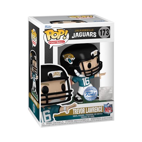 Funko Pop! NFL: Jaguars - Trevor Lawrence - Vinyl-Sammelfigur - Geschenkidee - Offizielle Handelswaren - Spielzeug Für Kinder und Erwachsene - Sports Fans - Modellfigur Für Sammler und Display von Funko