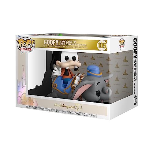 Funko Pop! Ride Super Deluxe: Walt Disney World 50th - Dumbo Ride mit Goofy - Disney World 50th Anniversary - Vinyl-Sammelfigur - Geschenkidee - Offizielle Handelswaren - Modellfigur Für Sammler von Funko