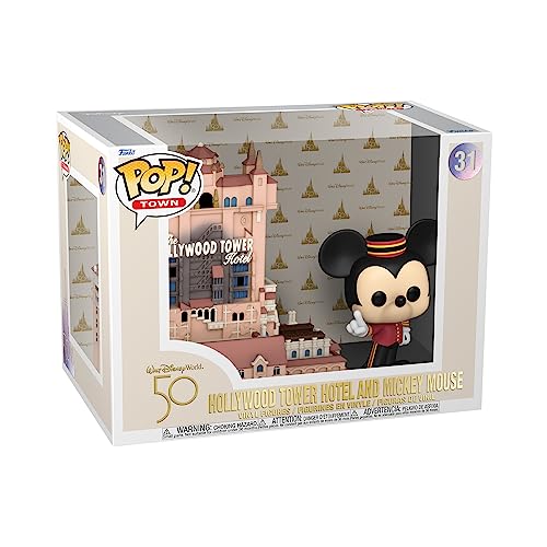 Funko Pop! Town: WDW 50th-ToT mit Mickey - Tower of Terror - Disney World 50th Anniversary - Vinyl-Sammelfigur - Geschenkidee - Offizielle Handelswaren - Spielzeug Für Kinder und Erwachsene von Funko