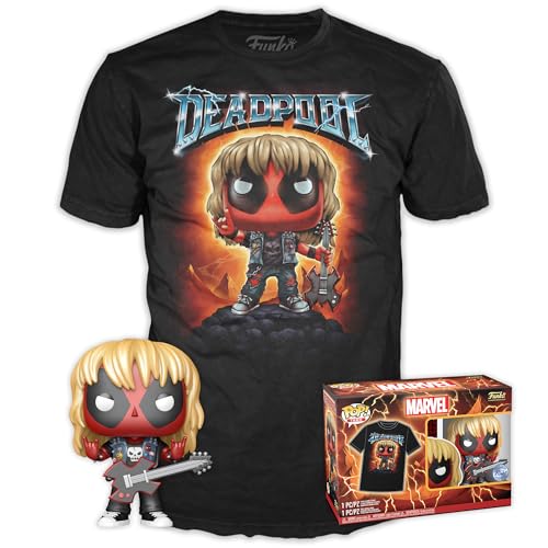Funko Pop! & Tee: Deadpool - Heavy Metal - S - T-Shirt - Kleidung mit Vinyl-Sammelfigur - Geschenkidee - Spielzeug und Kurzärmeliges Top Für Erwachsene Männer und Frauen - Offizielle Handelswaren Funko Pop! & Tee: Deadpool - Heavy Metal - S - T-Shirt - Kleidung mit Vinyl-Sammelfigur - Geschenkidee - Spielzeug und Kurzärmeliges Top Für Erwachsene Männer und Frauen - Offizielle Handelswaren von Funko