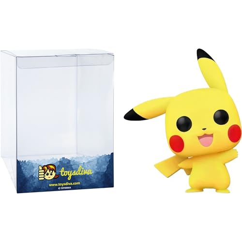Pikac h u [Flocked] (Zavvi Exc): P o p ! Games Vinyl Figurine Bundle with 1 Compatible Graphic Protector (553-62469 - B) von Funko
