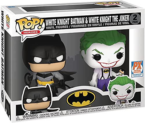 dc comics 56117 Pop DC Heroes White Knight: Batman & Joker PVC-Figur, Einfarbig, Mehrfarbig, One Size von Funko