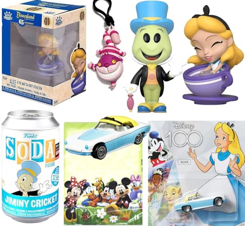 Spin Tea Cups Alice Wonderland Figure Disneyland Resort Attractions Mad Party Theme Park Ride Bundled Chesire Cat Hanger + Jiminy Cricket Exclusive SODA & Character 100 Racer 4 Items Spin Tea Cups Alice Wonderland Figure Disneyland Resort Attractions Mad Party Theme Park Ride Bundled Chesire Cat Hanger + Jiminy Cricket Exclusive SODA & Character 100 Racer 4 Items von Funko