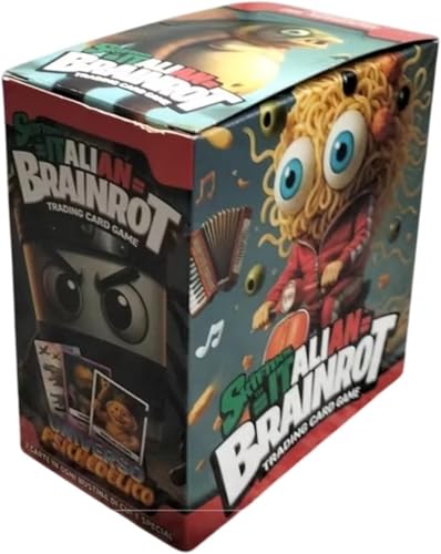 Funky Box Italian Brainrot Trading Card Game – Display mit 24 Sammelumschlägen der berühmtesten italienischen Memes | Exklusives Pack mit lustigen und viralen Memeskarten von Funky Box