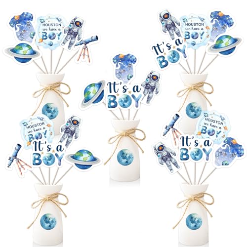 Funmemoir Babyparty-Dekorationen für Jungen, Weltraum-Thema, 24 Stück, Tischdekoration für Babypartys, doppelseitig, für Houston, We Have a Boy, Babyparty-Dekorationen Funmemoir Babyparty-Dekorationen für Jungen, Weltraum-Thema, 24 Stück, Tischdekoration für Babypartys, doppelseitig, für Houston, We Have a Boy, Babyparty-Dekorationen von Funmemoir