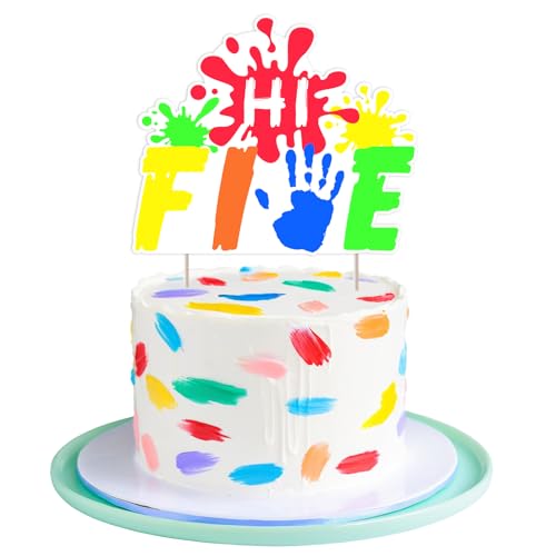 Funmemoir High Five Geburtstagsparty-Dekorationen für Jungen und Mädchen – Hi Five Cake Topper, offiziell ein handvoller Handabdruck Regenbogen 5. 5 Jahre alt Geburtstag Party Kuchen Dekorationen Funmemoir High Five Geburtstagsparty-Dekorationen für Jungen und Mädchen – Hi Five Cake Topper, offiziell ein handvoller Handabdruck Regenbogen 5. 5 Jahre alt Geburtstag Party Kuchen Dekorationen von Funmemoir