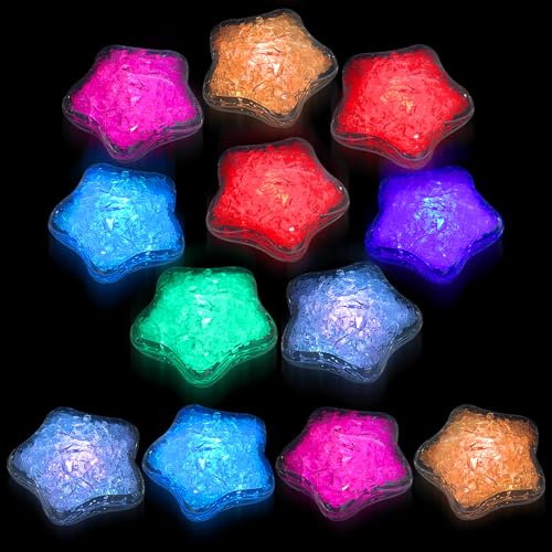 12Pcs LED Stern Badewannenspielzeug Baby, Wasserspielzeug Badewanne, Leuchtendes Sensorik Spielzeug Ab 1 Jahr, Badespaß Für Kinder In Badewanne Und Pool, Geschenke Für Jung von Funmo