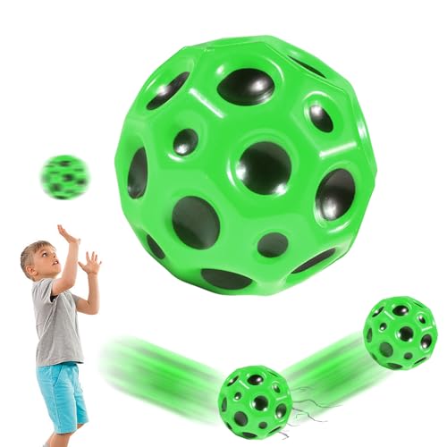 Astro Jump Ball 1PCS Space Balls Planeten Hüpfbälle Hohe Springender Gummiball Sprünge Gummiball Mini Bouncing Ball Toy Loch-Ball für Kinder Party Gift (Grün, 7CM) von Funmo