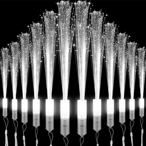 Funmo 12 Stück LED Leuchtstäbe,Weiß Leuchtstab,Weiß Leuchtstab Leuchten Party Set,Glasfaser Leuchtstab, Hochzeit Leuchtwedel für Hochzeit, Weihnachten, Party, Konzert Funmo 12 Stück LED Leuchtstäbe,Weiß Leuchtstab,Weiß Leuchtstab Leuchten Party Set,Glasfaser Leuchtstab, Hochzeit Leuchtwedel für Hochzeit, Weihnachten, Party, Konzert von Funmo