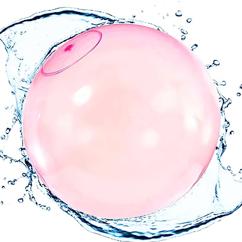 Funmo Bubble Ball,120cm Wasserball Bubble,Wasserblasenball transparenter Hüpfballon aufblasbarer,Wasserblasenball Wasserball,Weichgummiball Bubble für Spielen Im Freien von Funmo