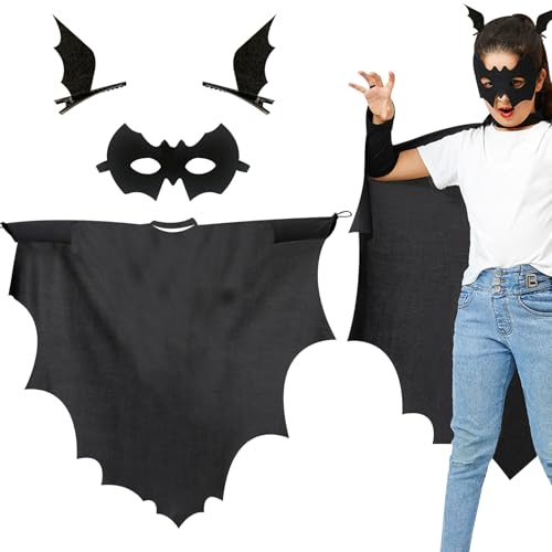 Funmo Fledermaus Kostüm Kinder, Fledermausflügel Kostüm,Umhang für Kinder für Kinderfasching, Gruselparty, Fastnacht, Rollenspiele Funmo Fledermaus Kostüm Kinder, Fledermausflügel Kostüm,Umhang für Kinder für Kinderfasching, Gruselparty, Fastnacht, Rollenspiele von Funmo