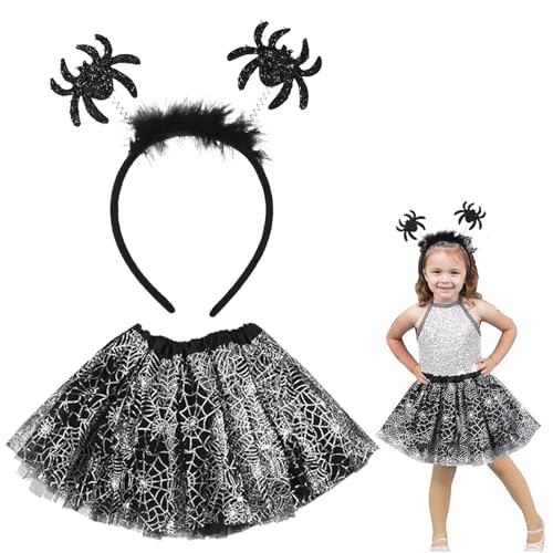 Funmo Halloween Hexenkostüm Kinder, Karneval Kostüm Mädchen, Hexe Tutu Rock Haarband, Cosplay Kostüm für Karneval Halloween Fasching Cosplay Party Funmo Halloween Hexenkostüm Kinder, Karneval Kostüm Mädchen, Hexe Tutu Rock Haarband, Cosplay Kostüm für Karneval Halloween Fasching Cosplay Party von Funmo