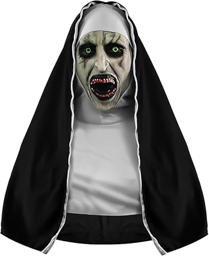 Funmo Halloween Maske,The Nonne Maske,Halloween Deko Horror Maske,Nonnen Maske Halloween Cosplay Kostüm Horror,Geeignet für Männer und Frauen,Nonne Dress Up Halloween Party Requisiten Funmo Halloween Maske,The Nonne Maske,Halloween Deko Horror Maske,Nonnen Maske Halloween Cosplay Kostüm Horror,Geeignet für Männer und Frauen,Nonne Dress Up Halloween Party Requisiten von Funmo