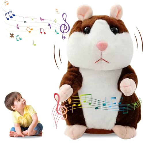 Funmo Sprechende Hamster Spielzeug Wiederholt, Kuscheltier Talking Plüschtier Elektronische, Record Interaktives für Baby Kinder Kids, Early Learning, Geburtstagsgeschenk 16Cm Interaktive Plüschtiere Funmo Sprechende Hamster Spielzeug Wiederholt, Kuscheltier Talking Plüschtier Elektronische, Record Interaktives für Baby Kinder Kids, Early Learning, Geburtstagsgeschenk 16Cm Interaktive Plüschtiere von Funmo