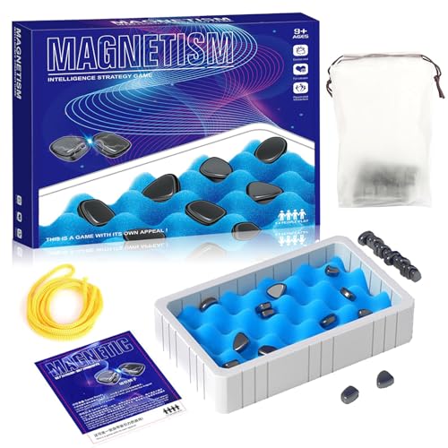 Magnetisches Schachspiel Funmo Magnetic Schachspiel Magnetic Chess Game Tragbares Magnet-Steinbrett Party Supplies for Family Reunions (a) von Funmo