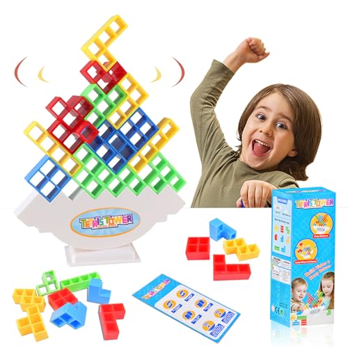 Tetra Tower Balance Spielzeug, Tetris Balance Spielzeug Tower Game, Tetris Balance Spielzeug für Kinder ab Jahre 3+, Lustige Kreative Stapeln Spielzeug Geschenke für Jungen Mädchen Tetra Tower Balance Spielzeug, Tetris Balance Spielzeug Tower Game, Tetris Balance Spielzeug für Kinder ab Jahre 3+, Lustige Kreative Stapeln Spielzeug Geschenke für Jungen Mädchen von Funmo