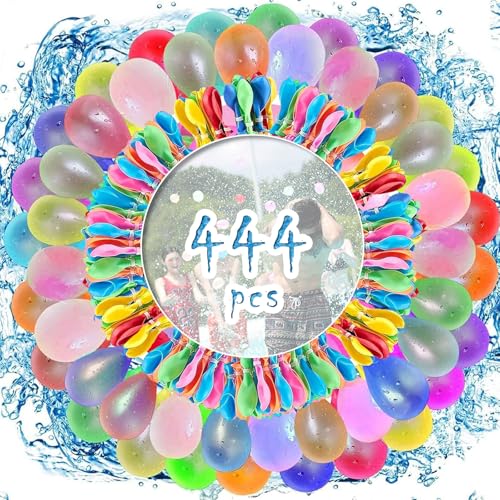 Funnity 444 Stück Wasserbomben Selbstschließend, 60 Sekunden Schnellfüller Wasserbombem, Bunt Gemischt Wasserballons, Wasserbombem Selbstschließend ohne Knoten für Sommer Party Funnity 444 Stück Wasserbomben Selbstschließend, 60 Sekunden Schnellfüller Wasserbombem, Bunt Gemischt Wasserballons, Wasserbombem Selbstschließend ohne Knoten für Sommer Party von Funnity