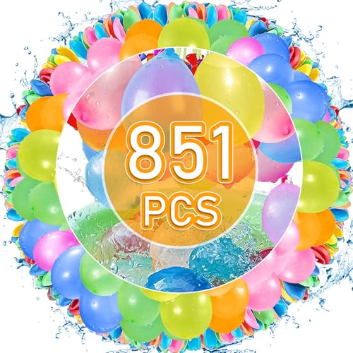 Funnity 851 Stück Wasserbomben Selbstschließend, Schnellfüller Wasserbombem, Bunt Gemischt Wasserballons, Wasserbombem Selbstschließend ohne Knoten für Sommer Party Funnity 851 Stück Wasserbomben Selbstschließend, Schnellfüller Wasserbombem, Bunt Gemischt Wasserballons, Wasserbombem Selbstschließend ohne Knoten für Sommer Party von Funnity