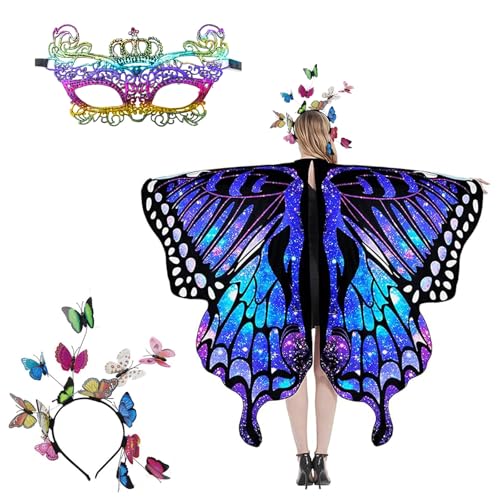 Funnity Schmetterling Kostüm Damen, Faschingskostüme Schmetterling Haarreif Damen für Erwachsene, Schmetterling Haarreif,Damen Spitze Maske, für Karneval Kostüm, Faschingskostüme,Cosplay(Dunkelblau) Funnity Schmetterling Kostüm Damen, Faschingskostüme Schmetterling Haarreif Damen für Erwachsene, Schmetterling Haarreif,Damen Spitze Maske, für Karneval Kostüm, Faschingskostüme,Cosplay(Dunkelblau) von Funnity