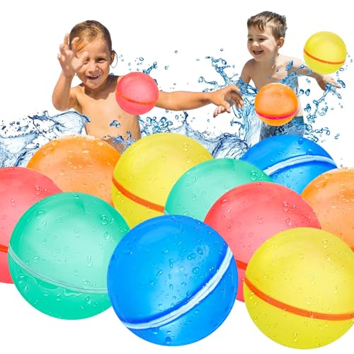 Funnity Wasserbomben Wiederverwendbar 10 Stück, Magnetische Wasserbomben, Outdoor Wasserspielzeug im Sommer für Party, Wasserpark Funnity Wasserbomben Wiederverwendbar 10 Stück, Magnetische Wasserbomben, Outdoor Wasserspielzeug im Sommer für Party, Wasserpark von Funnity