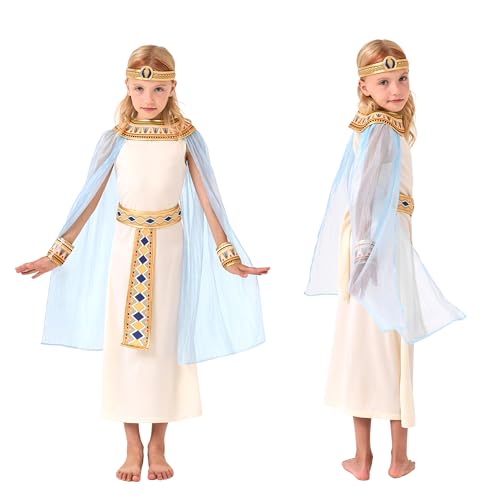 Funnlot Cleopatra Kostüm Kinder, Faschingskostüme Mädchen mit ein Kleopatra Kostüm, eine Kopfbedeckung, Kragen, Cape, Gürtel und zwei Handgelenk - Karneval Kostüm Kinder für Fasching (11-12 Jahre) Funnlot Cleopatra Kostüm Kinder, Faschingskostüme Mädchen mit ein Kleopatra Kostüm, eine Kopfbedeckung, Kragen, Cape, Gürtel und zwei Handgelenk - Karneval Kostüm Kinder für Fasching (11-12 Jahre) von Funnlot