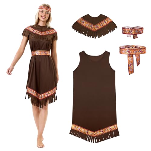 Funnlot Indianer Kostüm Damen,Kostüm Indianer Damen,Faschingskostüme Damen Indianerin,Karneval Kostüm Damen Indianerin Set L Funnlot Indianer Kostüm Damen,Kostüm Indianer Damen,Faschingskostüme Damen Indianerin,Karneval Kostüm Damen Indianerin Set L von Funnlot