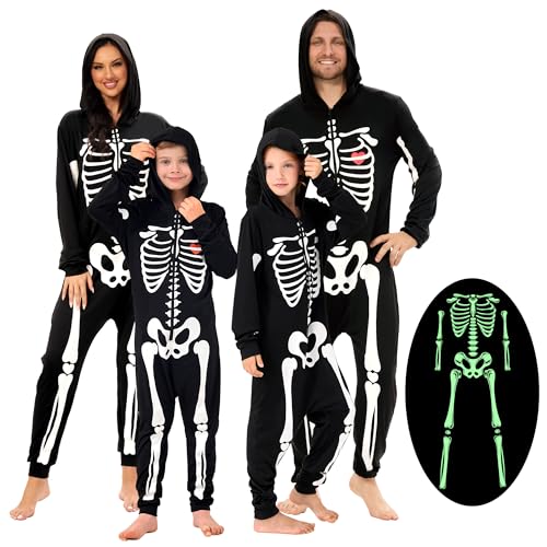 Funnlot Skelett Kostüm Damen,Halloween Kostüm Damen Herren Skelett Jumpsuit Gruselig Kostüm für Halloween Cosplay Funnlot Skelett Kostüm Damen,Halloween Kostüm Damen Herren Skelett Jumpsuit Gruselig Kostüm für Halloween Cosplay von Funnlot
