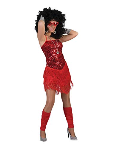 Charleston Kleid Marlene Rot für Damen Gr. 32 34 von Funny Fashion